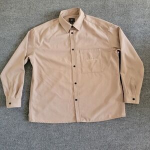 H&M Button Down Shirt Men's Size L Heavyweight Embroidered AE/uphorie Esthetique